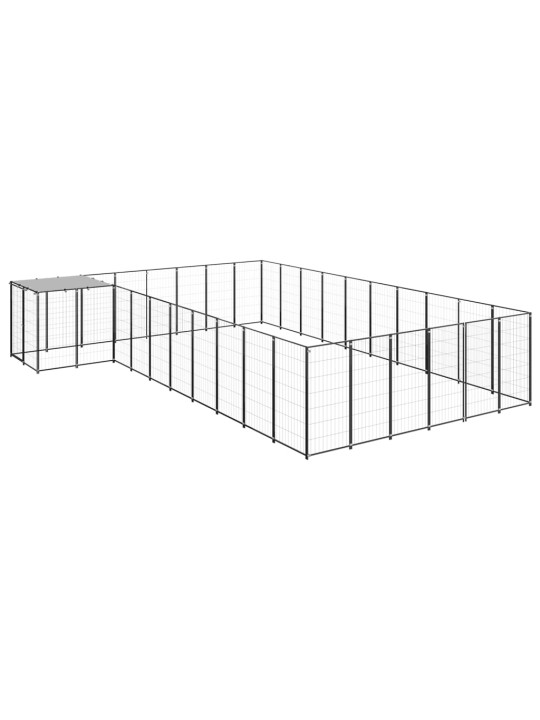 Psí kotec černý 19,36 m² ocel