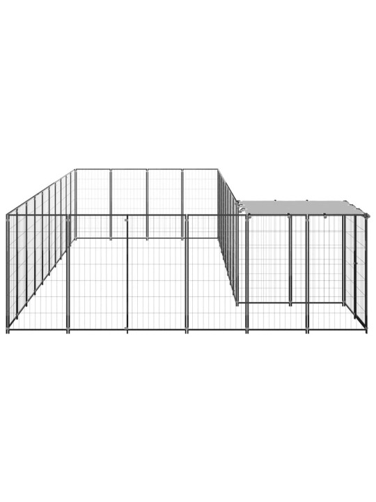 Psí kotec černý 19,36 m² ocel