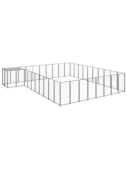 Psí kotec černý 25,41 m² ocel