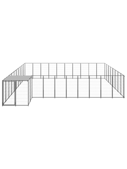 Psí kotec černý 25,41 m² ocel