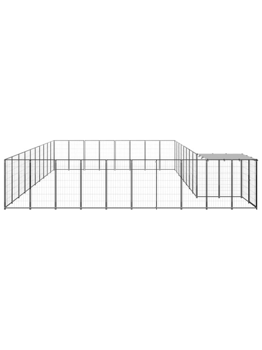 Psí kotec černý 25,41 m² ocel