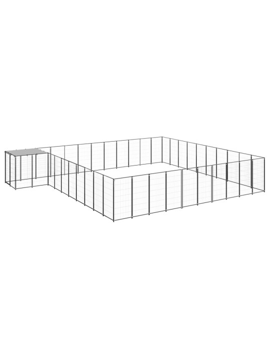 Psí kotec černý 31,46 m² ocel