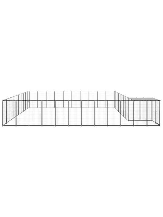 Psí kotec černý 31,46 m² ocel