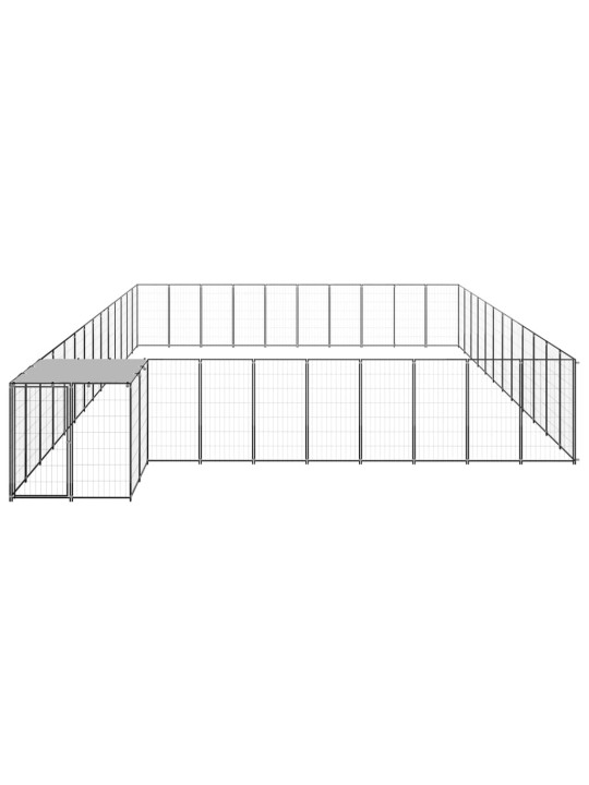 Psí kotec černý 37,51 m² ocel