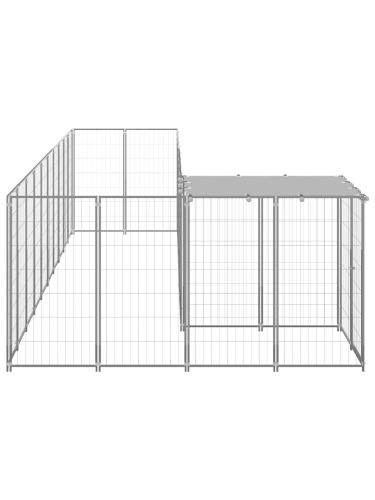 Psí kotec stříbrný 7,26 m² ocel