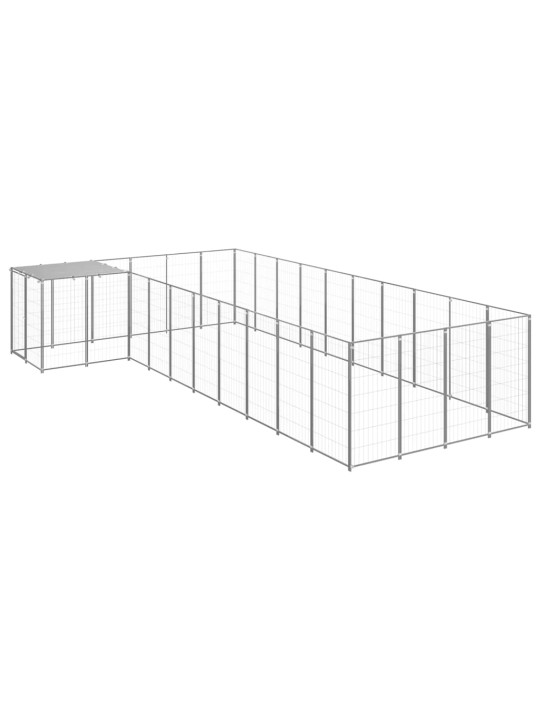 Psí kotec stříbrný 13,31 m² ocel