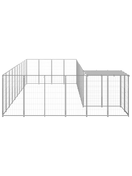 Psí kotec stříbrný 13,31 m² ocel
