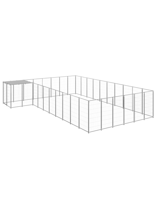 Psí kotec stříbrný 19,36 m² ocel