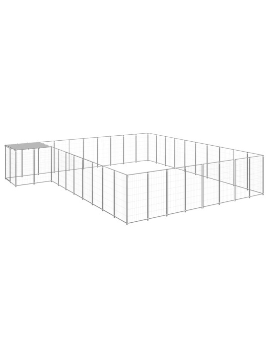 Psí kotec stříbrný 25,41 m² ocel