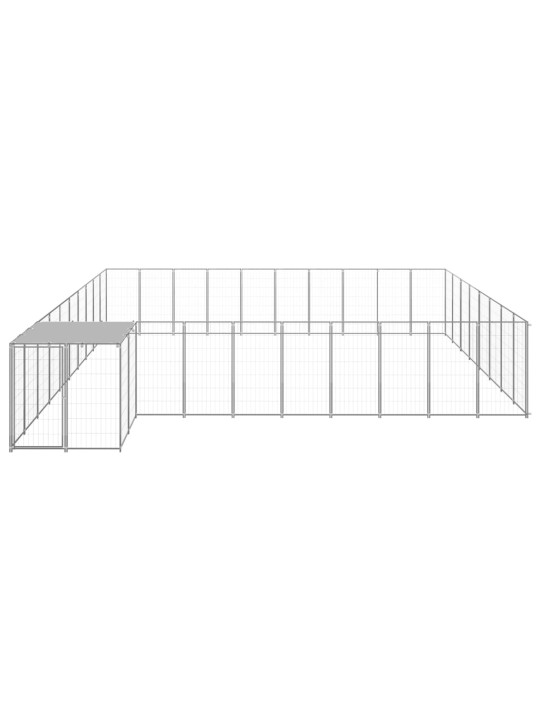 Psí kotec stříbrný 25,41 m² ocel