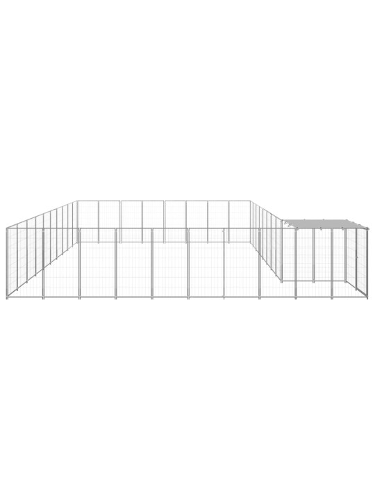 Psí kotec stříbrný 25,41 m² ocel