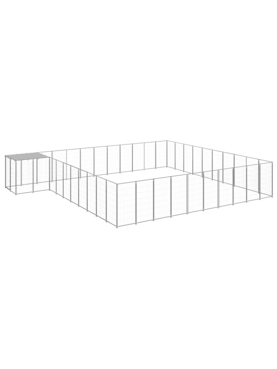 Psí kotec stříbrný 31,46 m² ocel