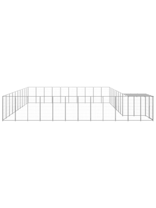 Psí kotec stříbrný 31,46 m² ocel