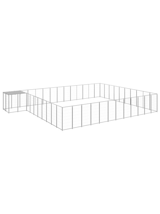 Psí kotec stříbrný 37,51 m² ocel