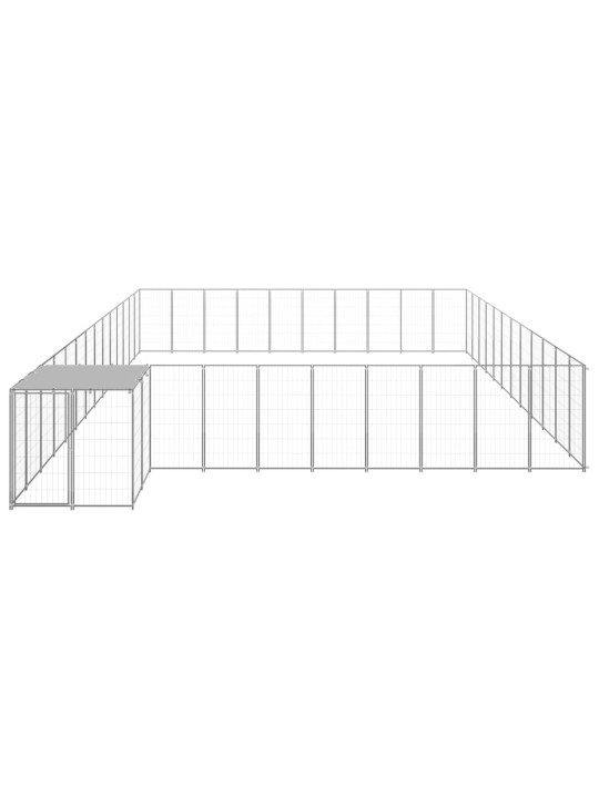 Psí kotec stříbrný 37,51 m² ocel