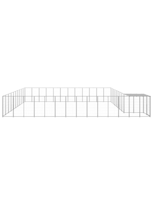 Psí kotec stříbrný 37,51 m² ocel