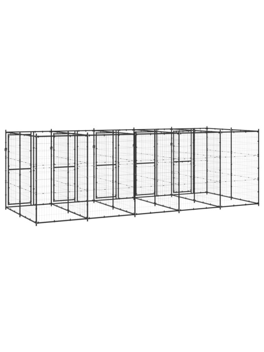 Venkovní psí kotec ocel 12,1 m²