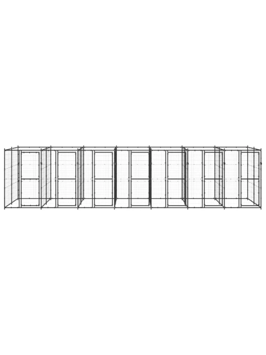 Venkovní psí kotec ocel 16,94 m²