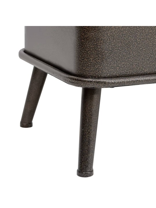 Úložná lavice s opěradlem 110 cm černá umělá kůže