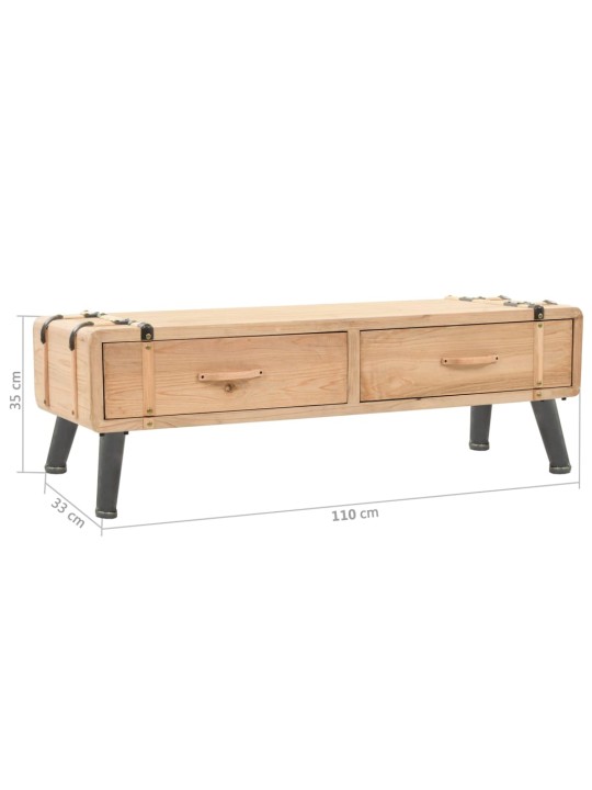 TV stolek 110 x 33 x 35 cm masivní jedlové dřevo