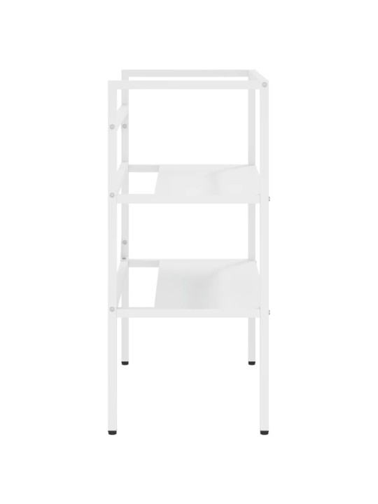 Koupelnový regál pod umyvadlo bílý 59 x 38 x 83 cm železo