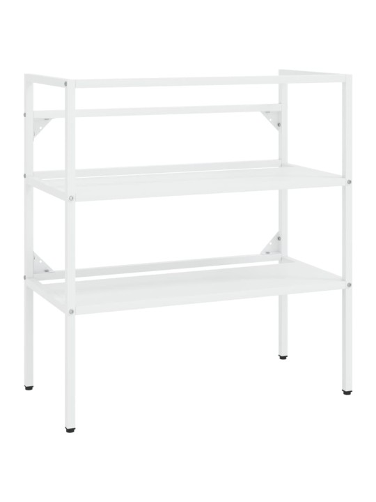 Koupelnový regál pod umyvadlo bílý 79 x 38 x 83 cm železo