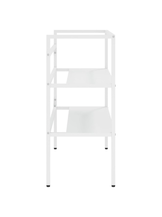 Koupelnový regál pod umyvadlo bílý 79 x 38 x 83 cm železo