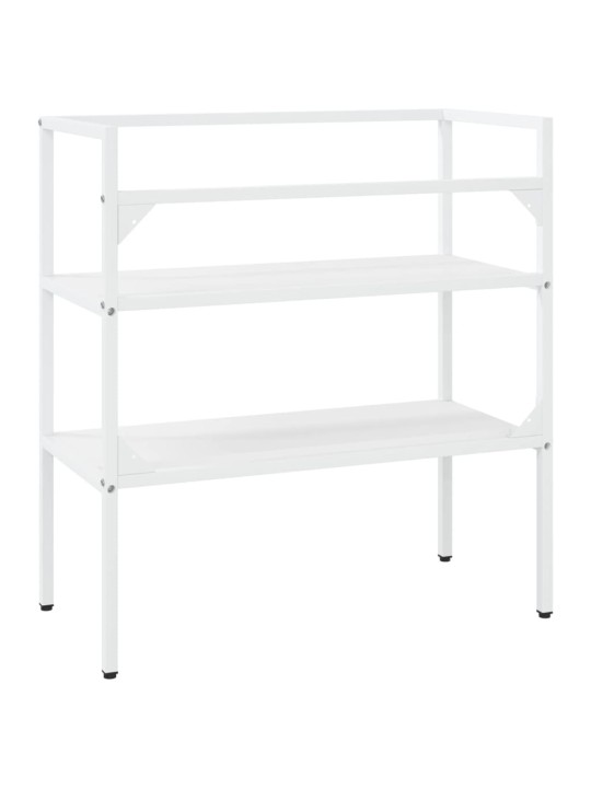 Koupelnový regál pod umyvadlo bílý 79 x 38 x 83 cm železo