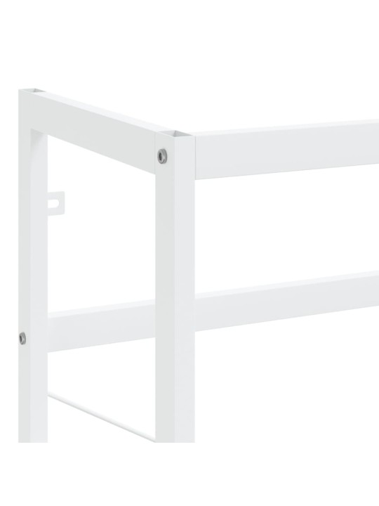 Koupelnový regál pod umyvadlo bílý 79 x 38 x 83 cm železo