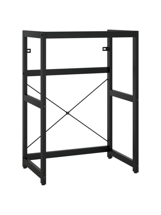 Koupelnový regál pod umyvadlo černý 59 x 38 x 83 cm železo