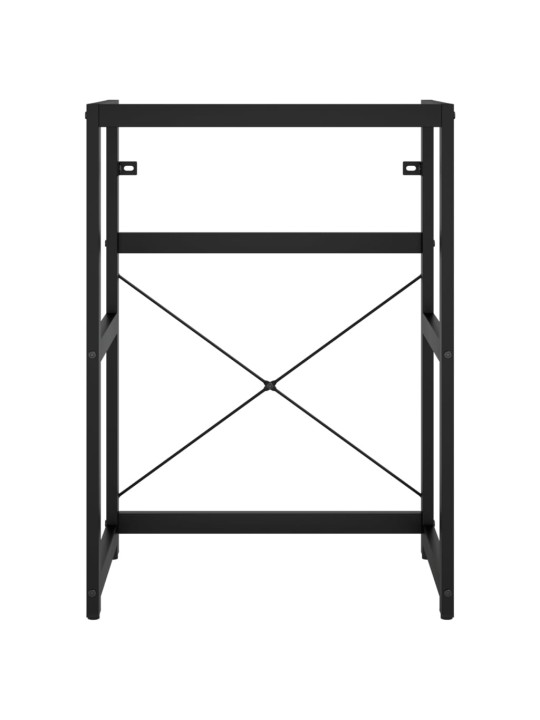 Koupelnový regál pod umyvadlo černý 59 x 38 x 83 cm železo