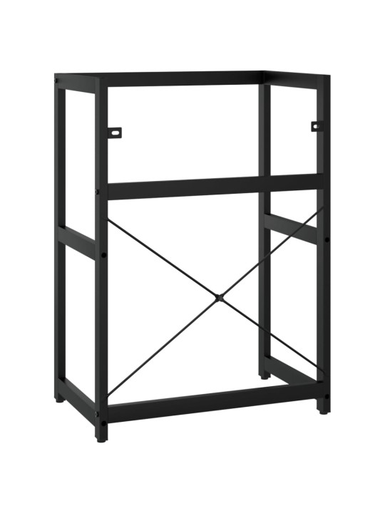 Koupelnový regál pod umyvadlo černý 59 x 38 x 83 cm železo