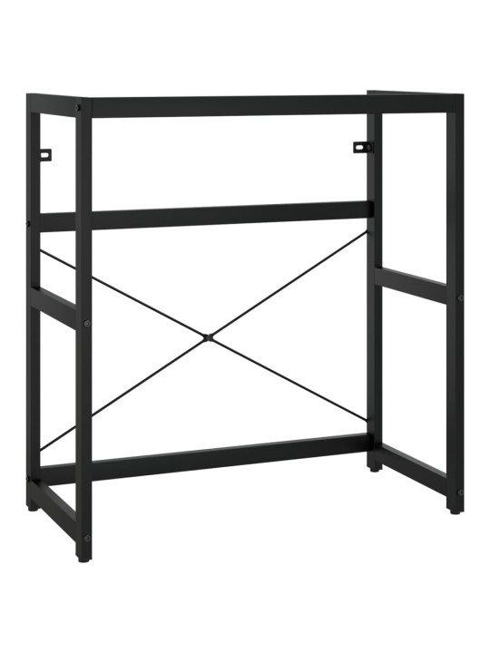 Koupelnový regál pod umyvadlo černý 79 x 38 x 83 cm železo