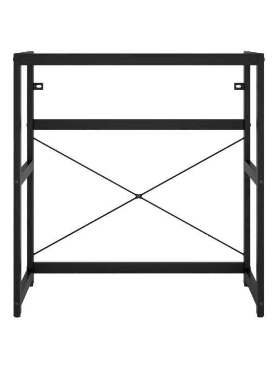 Koupelnový regál pod umyvadlo černý 79 x 38 x 83 cm železo