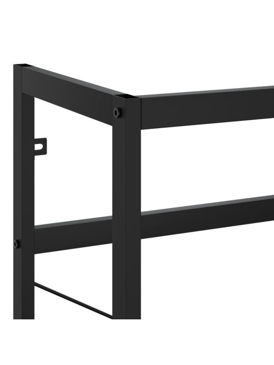 Koupelnový regál pod umyvadlo černý 79 x 38 x 83 cm železo