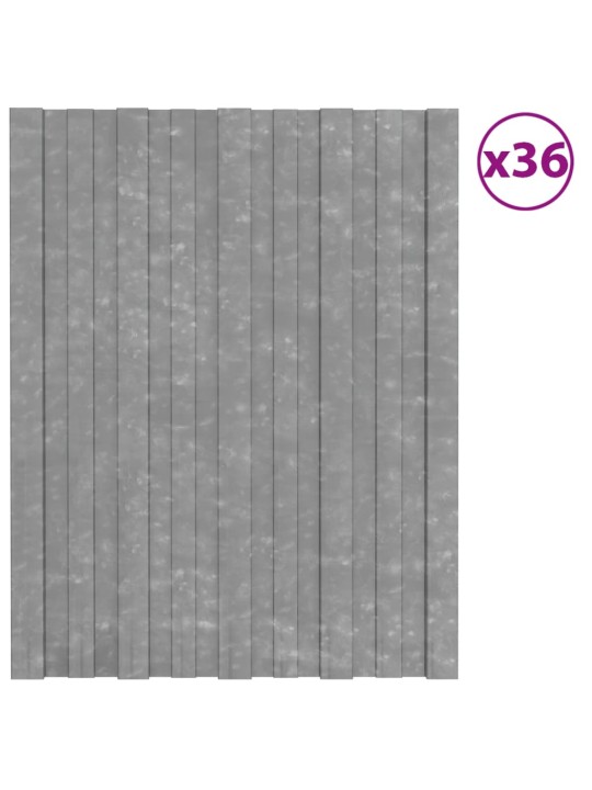 Střešní panely 36 ks pozinkovaná ocel stříbrné 60 x 45 cm