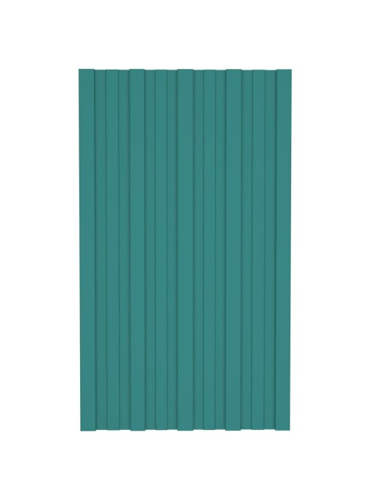 Střešní panely 12 ks pozinkovaná ocel zelené 80 x 45 cm