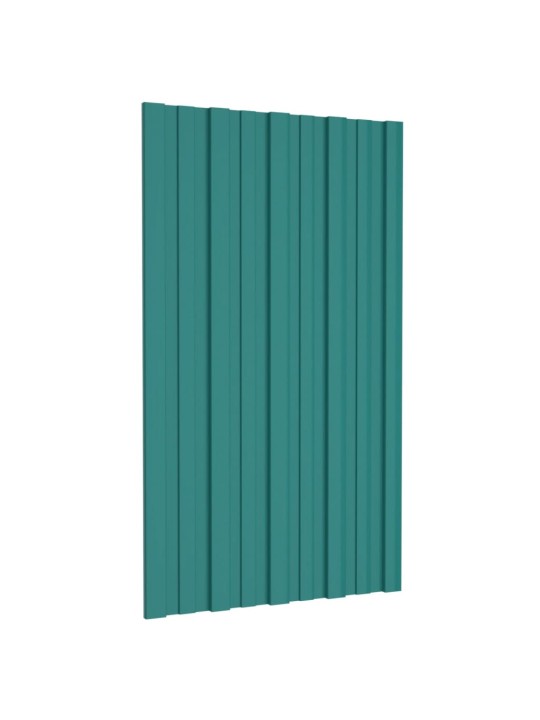 Střešní panely 12 ks pozinkovaná ocel zelené 80 x 45 cm