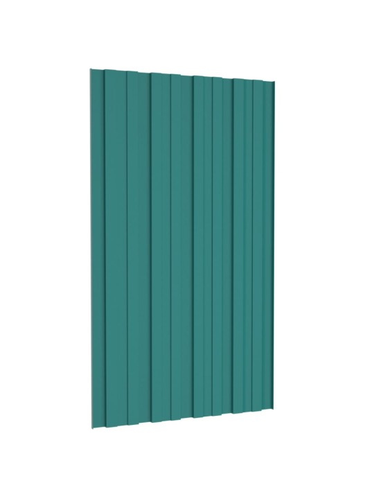 Střešní panely 12 ks pozinkovaná ocel zelené 80 x 45 cm