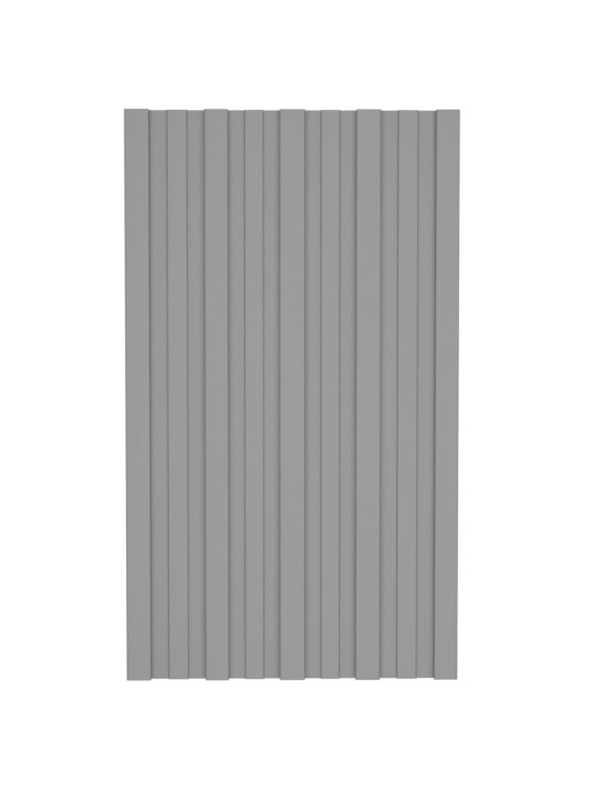 Střešní panely 36 ks pozinkovaná ocel šedé 80 x 45 cm