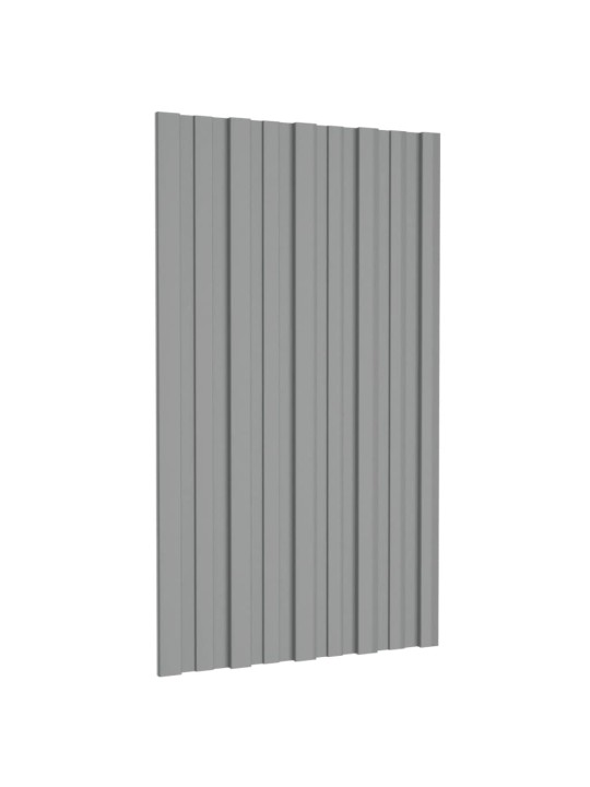 Střešní panely 36 ks pozinkovaná ocel šedé 80 x 45 cm