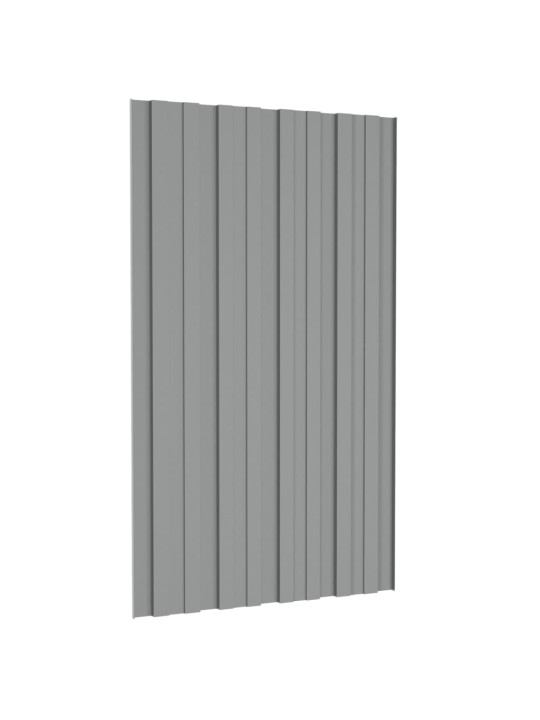 Střešní panely 36 ks pozinkovaná ocel šedé 80 x 45 cm