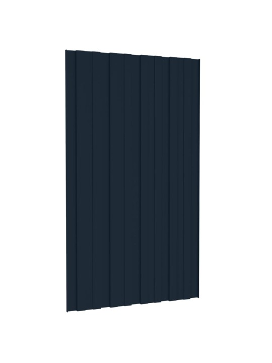Střešní panely 36 ks pozinkovaná ocel antracitové 80 x 45 cm
