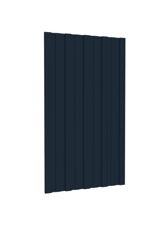 Střešní panely 36 ks pozinkovaná ocel antracitové 80 x 45 cm