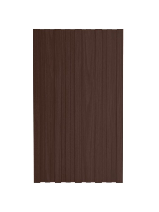 Střešní panely 12 ks pozinkovaná ocel hnědé 80 x 45 cm