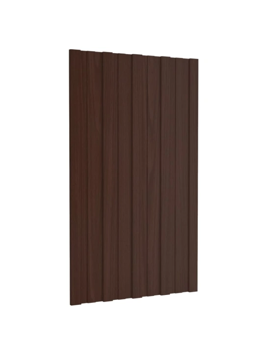 Střešní panely 12 ks pozinkovaná ocel hnědé 80 x 45 cm