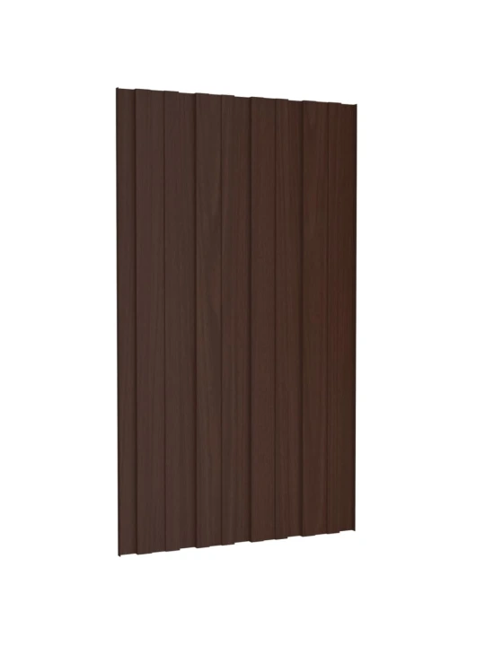 Střešní panely 12 ks pozinkovaná ocel hnědé 80 x 45 cm
