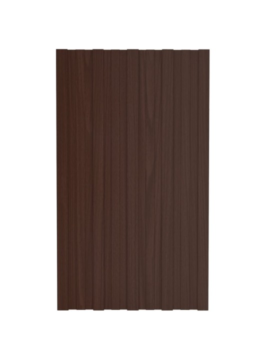 Střešní panely 36 ks pozinkovaná ocel hnědé 80 x 45 cm