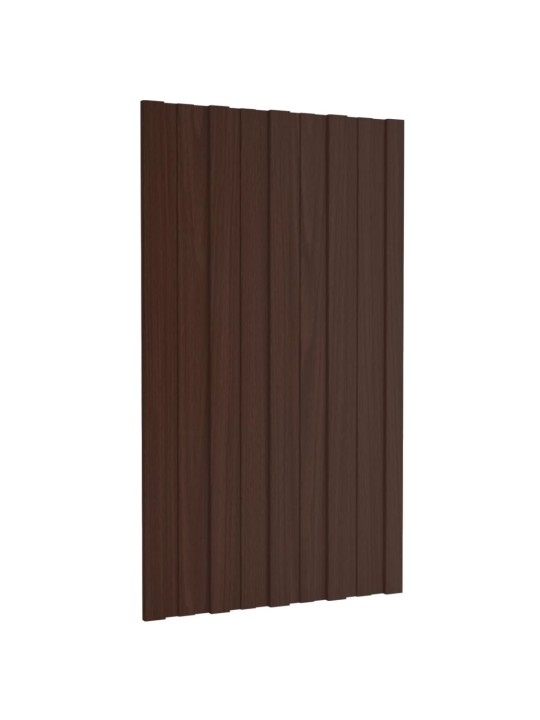 Střešní panely 36 ks pozinkovaná ocel hnědé 80 x 45 cm