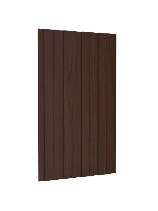 Střešní panely 36 ks pozinkovaná ocel hnědé 80 x 45 cm